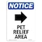Signmission OSHA Sign, 18" H, Aluminum, Pet Relief Area (Right Sign With Symbol, Portrait, 1218-V-17231 OS-NS-A-1218-V-17231 - alternate 1